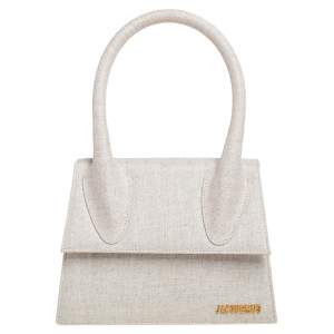 مملوكة مسبقًا Jacquemus Beige Canvas Le grand Chiquito Top Handle Bag