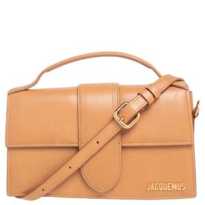 Jacquemus Tan Leather Le Grand Bambino Top Handle Bag