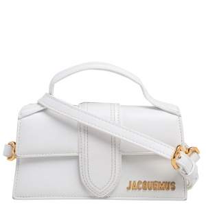 Jacquemus White Leather Le Bambino Crossbody Bag