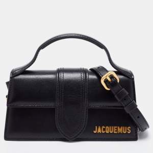 Jacquemus Black Leather Le Bambino Crossbody Bag