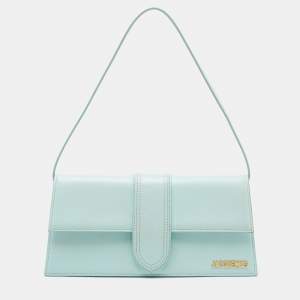 Pre Owned Jacquemus Blue Leather Le Bambino Long Shoulder Bag