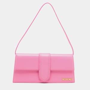 Jacquemus Pink Leather Le Bambino Long Shoulder Bag