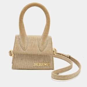 Jacquemus Beige Canvas Mini Le Chiquito Bag