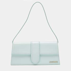 Jacquemus Light Blue Leather Le Bambino Long Shoulder Bag