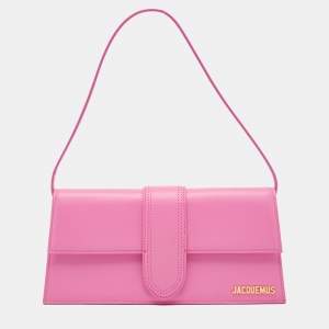 Jacquemus Pink Leather Le Bambino Long Shoulder Bag