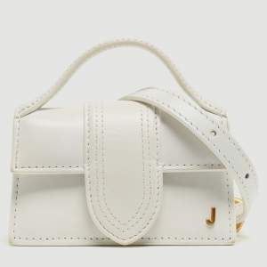Jacquemus White Leather Mini Le Petit Bambino Crossbody Bag
