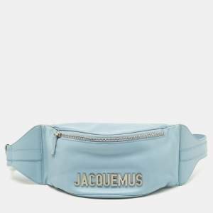 Jacquemus Blue Leather La Banane Belt Bag