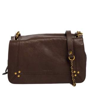 Jerome Dreyfuss Dark Brown Leather Bubble Shoulder Bag