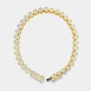 14K Yellow Gold Diamond Frame Line Bracelet (2.00ctw)