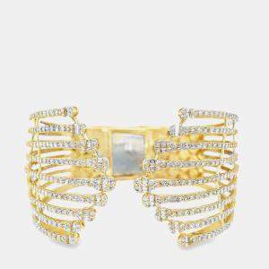 14K Yellow Gold Royal Multi-Level Diamond Bangle Bracelet (5.50ctw)