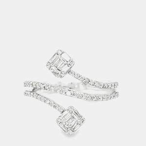 14K White Gold Divergent Diamond Ring (0.55ctw)