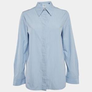 Jil Sander Monday Blue Striped Cotton Shirt S