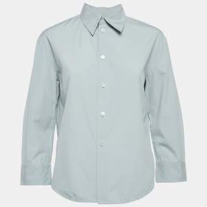 Jil Sander Light Blue Cotton Button Front Shirt S