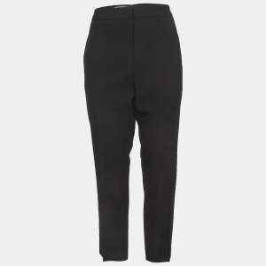 Pre Owned بنطلون جيل ساندر تويل أسود بقصة عادية كبير