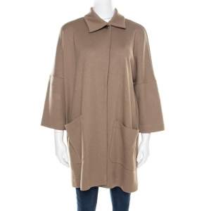 Jil Sander Beige Wool Box Sleeve Oversized Jacket S