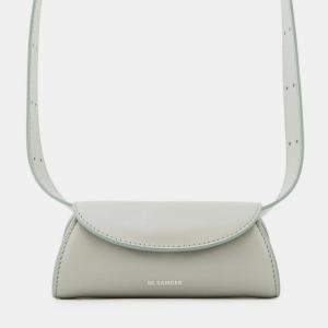 Pre Owned Jil Sander Cannolo Belt Bag Seafoam Leather Size Micro