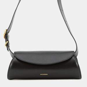 Pre Owned Jil Sander Cannoli Black Leather Size Mini