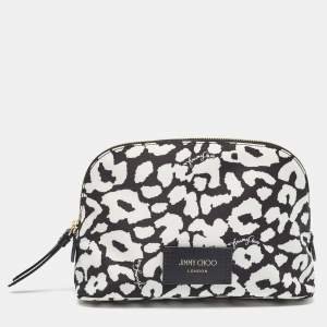 Jimmy Choo Black/White Nylon Mabrie Onyp Clutch