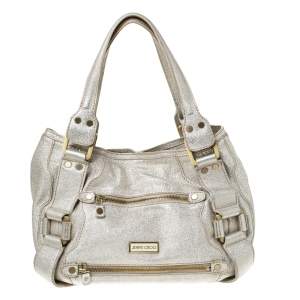 Pre Owned حقيبة جيمي تشو مالينا جلد ذهبية