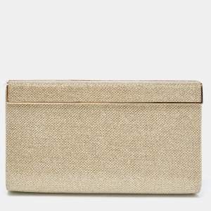 Jimmy Choo Gold/Silver Lurex Fabric Cayla Clutch