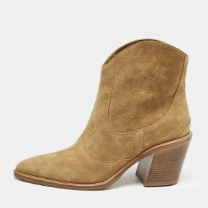 Jimmy Choo Brown Suede Pointed Toe Ankle Length Boots Size 36