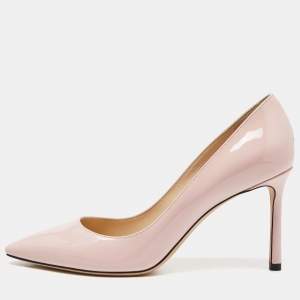 Jimmy Choo Pink Patent Leather Romy Pumps Size 37.5