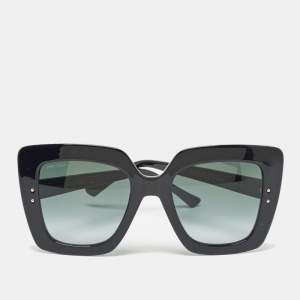 Jimmy Choo Black Gradient Auri Oversized Sunglasses