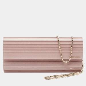 Jimmy Choo Lilac Acrylic Sweetie  Chain Clutch