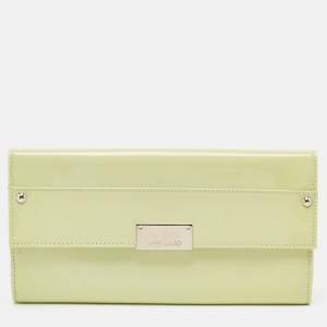 Jimmy Choo Green Patent Leather Reese Clutch