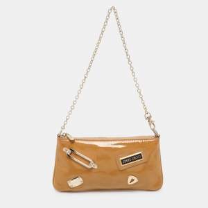 Jimmy Choo Mustard Patent Leather Chain Clutch