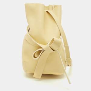 Jimmy Choo Yellow Leather Eve Bucket Bag