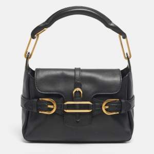 Pre Owned Jimmy Choo Black Leather Small Tulita Shoulder Bag