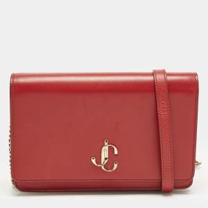 مملوكة مسبقًا Jimmy Choo Palace Red Leather Clutch Bag