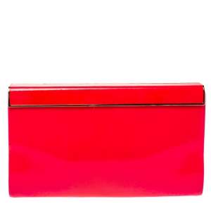 Jimmy Choo Neon Pink Patent Leather Cayla Clutch