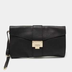 Pre Owned Jimmy Choo Black Leather Rebel Clutch