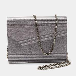 Jimmy Choo Light Purple Acrylic and Leather Candy Chain Clutch