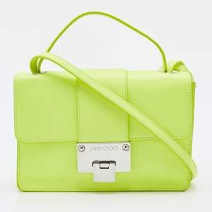 Jimmy Choo Neon Green Leather Mini Rebel Bag