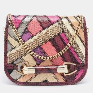 Jimmy Choo Multicolor Leather and Watersnake Leather Zadie Crossbody Bag
