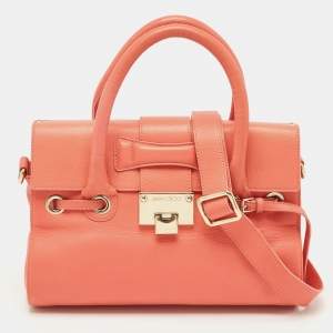 Jimmy Choo Coral Leather Small Rosalie Satchel
