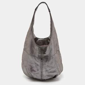 Jimmy Choo Metallic Iridescent Leather Hobo 