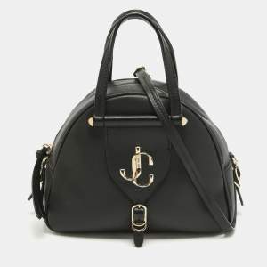 Jimmy Choo Black Leather Small Varenne Bowler Bag