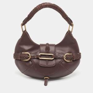 Jimmy Choo Dark Brown Leather Talita Hobo