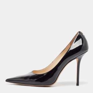 Jimmy Choo Black Patent Leather Love Pumps Size 42