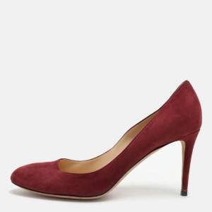 Jimmy Choo Burgundy Suede Pumps Size 39.5