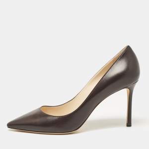 Jimmy Choo Brown Leather Romy Pumps Size 40
