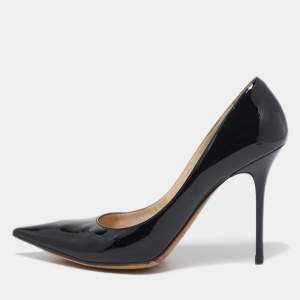 Jimmy Choo Black Patent Leather Romy Pumps Size 38.5