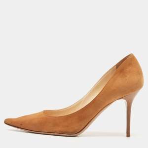Jimmy Choo Tan Suede Agnes Pumps Size 37