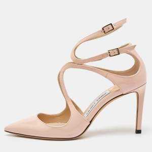 Jimmy Choo Light Pink Patent Leather Lancer Pumps Size 36