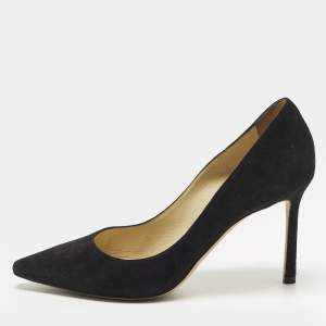 Pre Owned Jimmy Choo Love Size 37 Black Suede Pumps