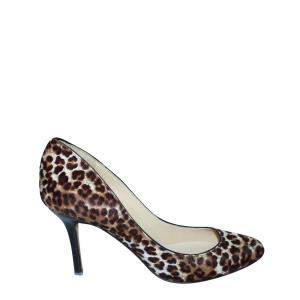Pre Owned Jimmy Choo Brown Pony Hair  Romy  Pumps Size 36.5
